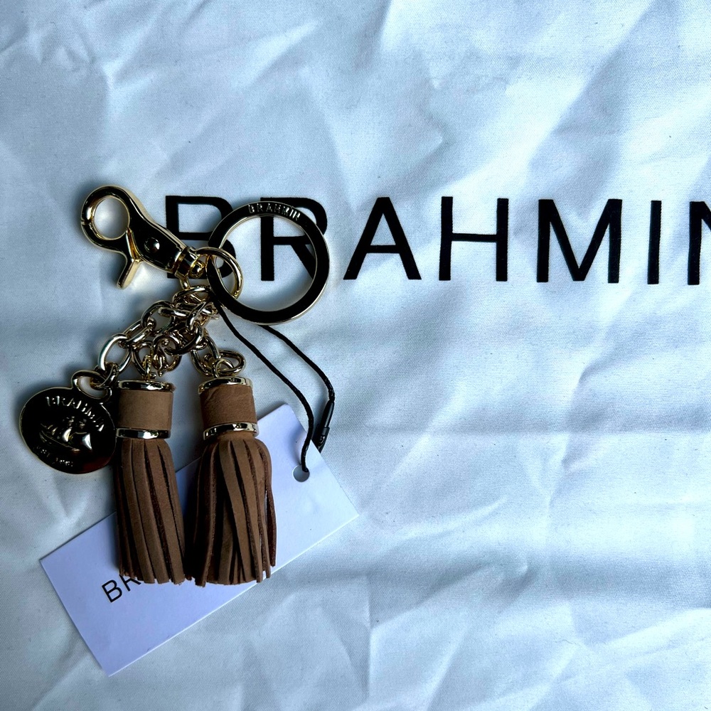 Brahmin Tassel Key Ring Gold Wilmington
